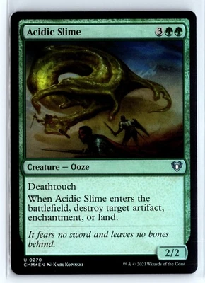 (2x) FOIL Acidic Slime Commander Masters Uncommon – MTG Magic the Gathering Card - Image 1 of 4