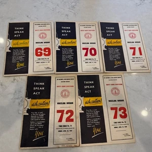 5-1959 Baltimore & Ohio Railroad Wheeling Wv. Abteilung Mitarbeiter Fahrpläne 69-73 - Bild 1 von 20