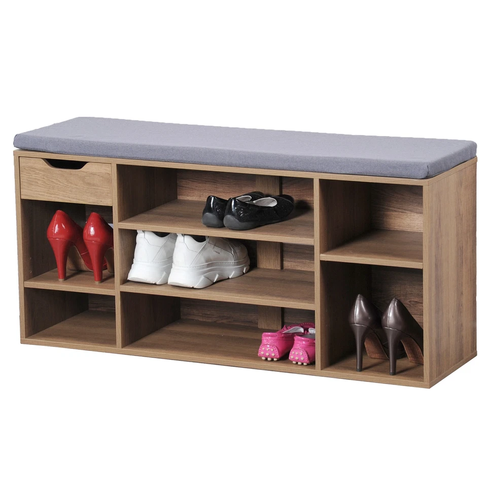 Zapatero con Cajón y Asiento Suave, 101 x 29 x 48 cm - Imagen 1 de 1