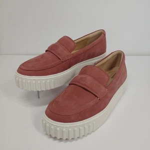 Mocasines Clarks Mayhill Cove para mujer 9 Dusty Rose plataforma de cuero MUESTRA - Imagen 1 de 9