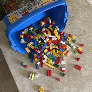 LEGO Lot Mixed Blocks, With Storage Box /LID - Picture 1 of 5