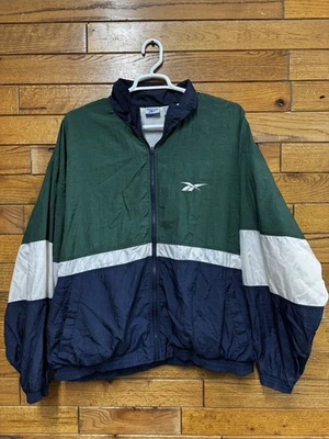 Vintage Reebok Windbreaker Jacket Mens Size XXL Full Zip Color Block - Image 1 of 4