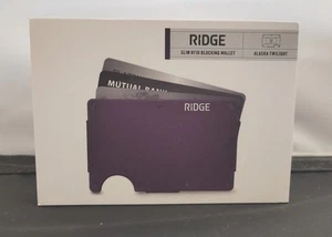 Ridge Slim Blocking Wallet Purple Alaska Twilight Cash Strap New In Box - Picture 1 of 2