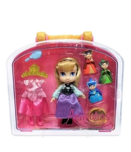 New Disney Animators Sleeping Beauty Aurora Mini 5" Doll Playset Fairies - Picture 1 of 6