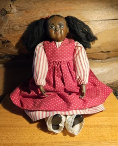 Sue Johnson Kinfolks Girl Handmade Doll Vintage Signed Numbered 16/250 - Picture 1 of 8