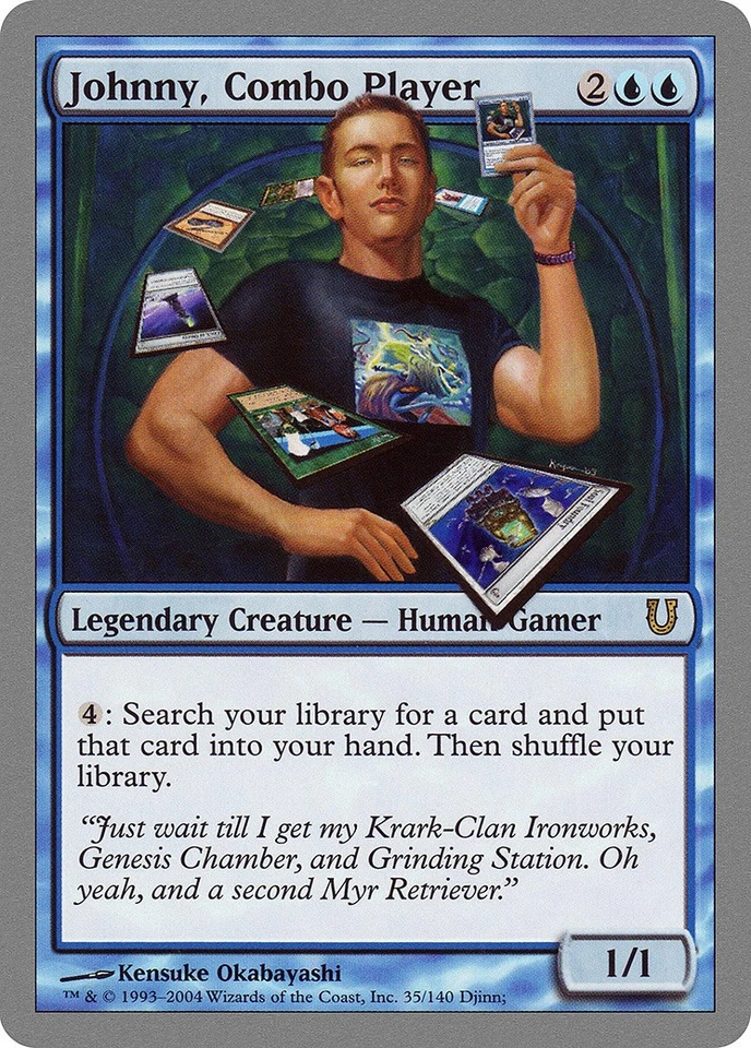 Johnny, Combo Player Unhinged PLD Blue Rare MAGIC THE GATHERING CARD ABUGames - Image 1 of 1