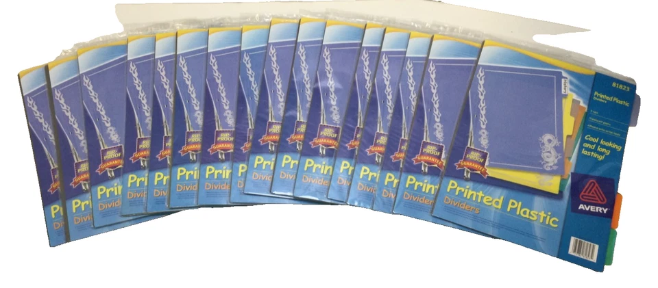 AVERY Dragon Design Printed Plastic Dividers 5 Tabs 81823 (16PK) - Image 1 of 1