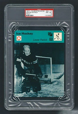 PSA 8 LESTER PATRICK 1979 Sportscaster Hockey #62-17 Alto Número ITALIA Foto 1 de 2