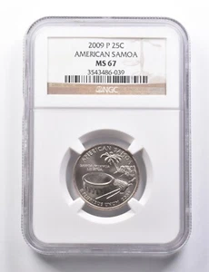 MS67 2009-P Washington State Quarter American Samoa NGC *5779 - Picture 1 of 3