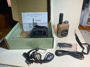 Mini Walkie Talkie Uhf 16ch Amateur 2 Way Radio High Quality New Open Box - Picture 1 of 13