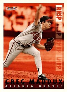 1995 Bazooka #RH-1 Greg Maddux Red Hot