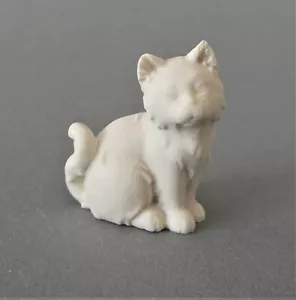 Katze sitzend 2,5 cm hoch für Krippenfiguren Größe 9 cm - 11 cm Holz natur DR - Bild 1 von 4