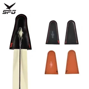 2 Paar Bogenschießen Bogen Gliedmaßen Spitzenschutz Lederbogen Spitzenschutz für Recurve Langbogen - Bild 1 von 6