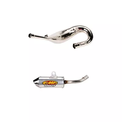 FMF GOLD SERIES FATTY PIPE W/ POWERCORE 2 SHORTY MUFFLER HONDA 1998-1999 CR125R - Image 1 of 3