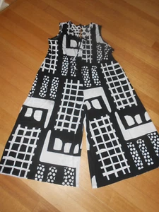 TS Taking Shape Size 16 - 18 black and white stretchy jumpsuit - wide leg - Picture 1 of 8