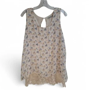 Canotta Elina Baldi seta e pizzo media floreale foderata Made in Italy Cottagecore - Foto 1 di 8