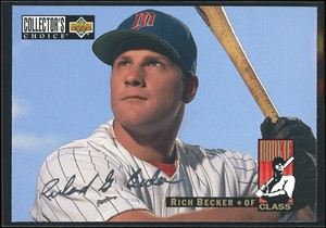 1994 Collector's Choice Silver Signature Rich Becker Rookie Class #1 Twins