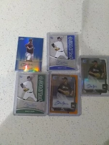 2015 Brett Lilek AUTO Lot Draft Leaf Trinity Pure Clear Bowman Orange /25/10 - Bild 1 von 18