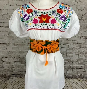 Cinturón hippie bohemio hecho a mano bordado a mano para mujer mexicana - Imagen 1 de 4
