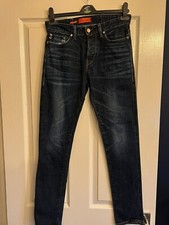 Topman Selvedge Denim Jeans Indigo Acid Wash Size 30R Stretch Skinny