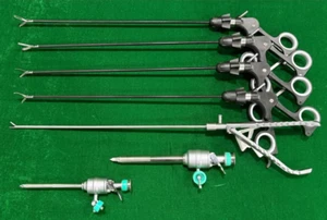 Set 7pz Chirurgia Laparoscopica 5mm/10mm Endoscopia Strumenti Chirurgici Riutilizzabili - Foto 1 di 12