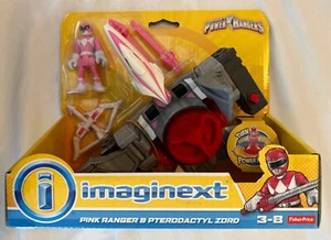 Juego de figuras Imaginext Mighty Morphin Power Rangers Pink Ranger y Pterodactyl Zord - Imagen 1 de 3