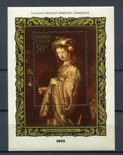 30714) RUSSIA 1973 MNH** Painting by Rembrandt S/S