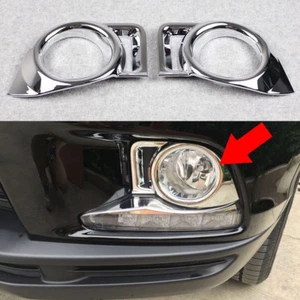 Fit for 2014 2015 2016 Toyota Kluger Chrome Front Fog Light Lamp Cover Trim-Pair - Picture 1 of 8