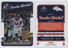 2016 Donruss Press Proof Gold Die-Cut /25 Brandon Marshall #91