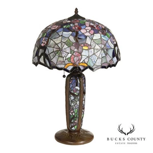 Tiffany Style Art Glass Table Lamp - Picture 1 of 17
