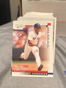 2003 Leaf #259 Rickey Henderson PT RED SOX! SPR1