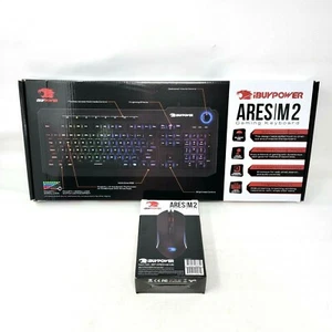 iBuyPower Ares M2 RGB Gaming Keyboard And Mouse Set Black with Lights OPEN BOX - Picture 1 of 5