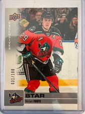 RARE: 2019-20 Upper Deck CHL Hockey - Nolan Foote #325 - EXCLUSIVES /100