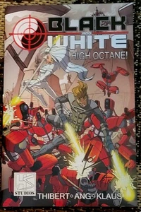 Negro Blanco Alto Octanaje #1 Firmado por Art Thibert Crowdfunded Hack Shack Studios - Imagen 1 de 3