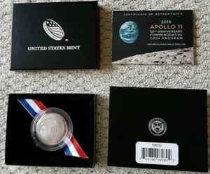 Apollo 11 50th Anniversary Clad UNC Half Dollar with COA - Picture 1 of 8