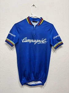 Vintage Campagnolo Cycling Jersey Louis Garneau Made in Italy Blue Size 3 - Picture 1 of 5