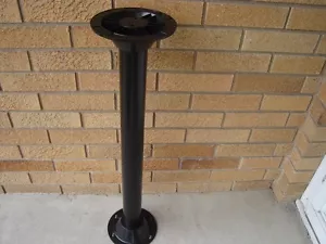 RV pedestal 27 ½" BLACK TABLE LEG + 2 ABS surface mount base 6 ½"dia 2 ¼" pole - Picture 1 of 9