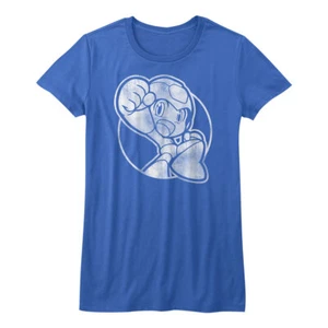 Mega Man Ready To Go Powered Up Capcom Video Game Women's Fitted T Shirt - Picture 1 of 3