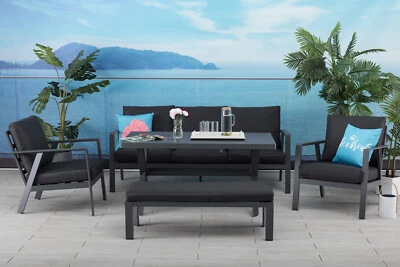 Lounge Set Garnitur X X L Gardissimo Merida Sitzgruppe Gartenmöbel Gruppe Alu - Bild 1 von 4