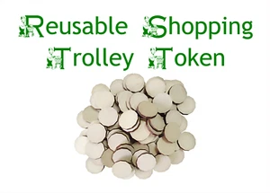 New 12 Sided One Pound Coin Trolley Tag Keyring Reusable Shopping Token Fob Wood - Picture 1 of 9