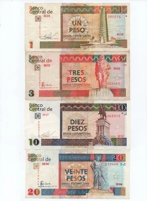 Central America pesos 4 banknotes lot VF/XF - Photo 1/2