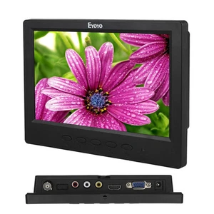 Eyoyo 7inch LCD 1024x600 Video Audio Monitor VGA/HDMI/AV/BNC With Loudspeaker - Picture 1 of 11