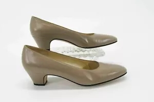 Zapato de salón Salvatore Ferragamo para mujer talla 8,5AA marrón tostado tacón clásico nuevo sin caja qp - Imagen 1 de 12