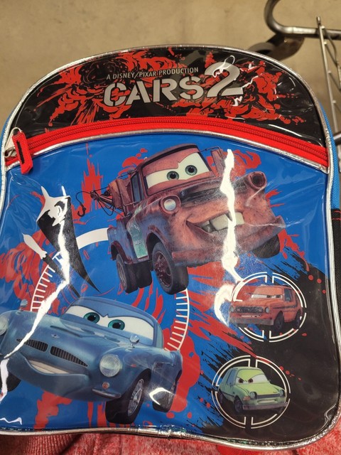 Mochila Disney Pixar Lightning McQueen Rust-eze vermelha carro de corrida  infantil nova excelente