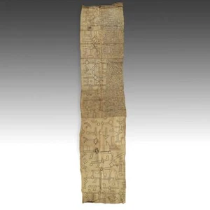 FALDA DE BAILE TCAKA CUBA TEJIDA RAFIA REPÚBLICA DEMOCRÁTICA CONGO ÁFRICA CENTRAL  - Imagen 1 de 6