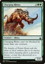 4 x magic the gathering-mtg-battlebond bbd #192 charging rhino