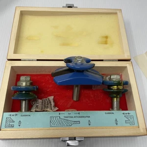 3 Stck. 1/2 Zoll SH 12 ° Erhöhte Platte/Rückschneider & Klassisches R&S Router Bit Set Neu - Bild 1 von 11