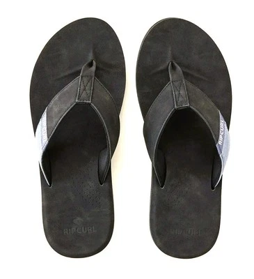 Chanclas Rip Curl Oxford Bloom con punta abierta, color negro y gris - Imagen 1 de 4