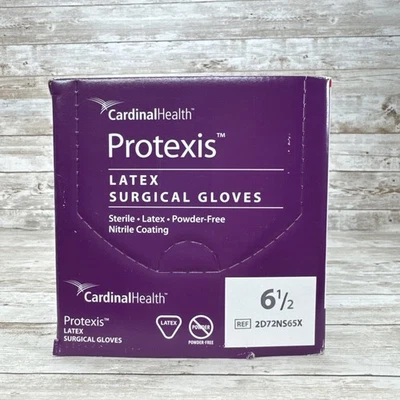 Luvas cirúrgicas de látex Protexis Cardinal Health *50 pares CAIXA* tamanho 6.5 *veja data* - Imagem 1 de 4