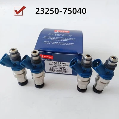 4PCS DENSO Fuel injectors For Toyota Tacoma 2.4L 1995-2000 I4 23250-75040 - Изображение 1 из 4